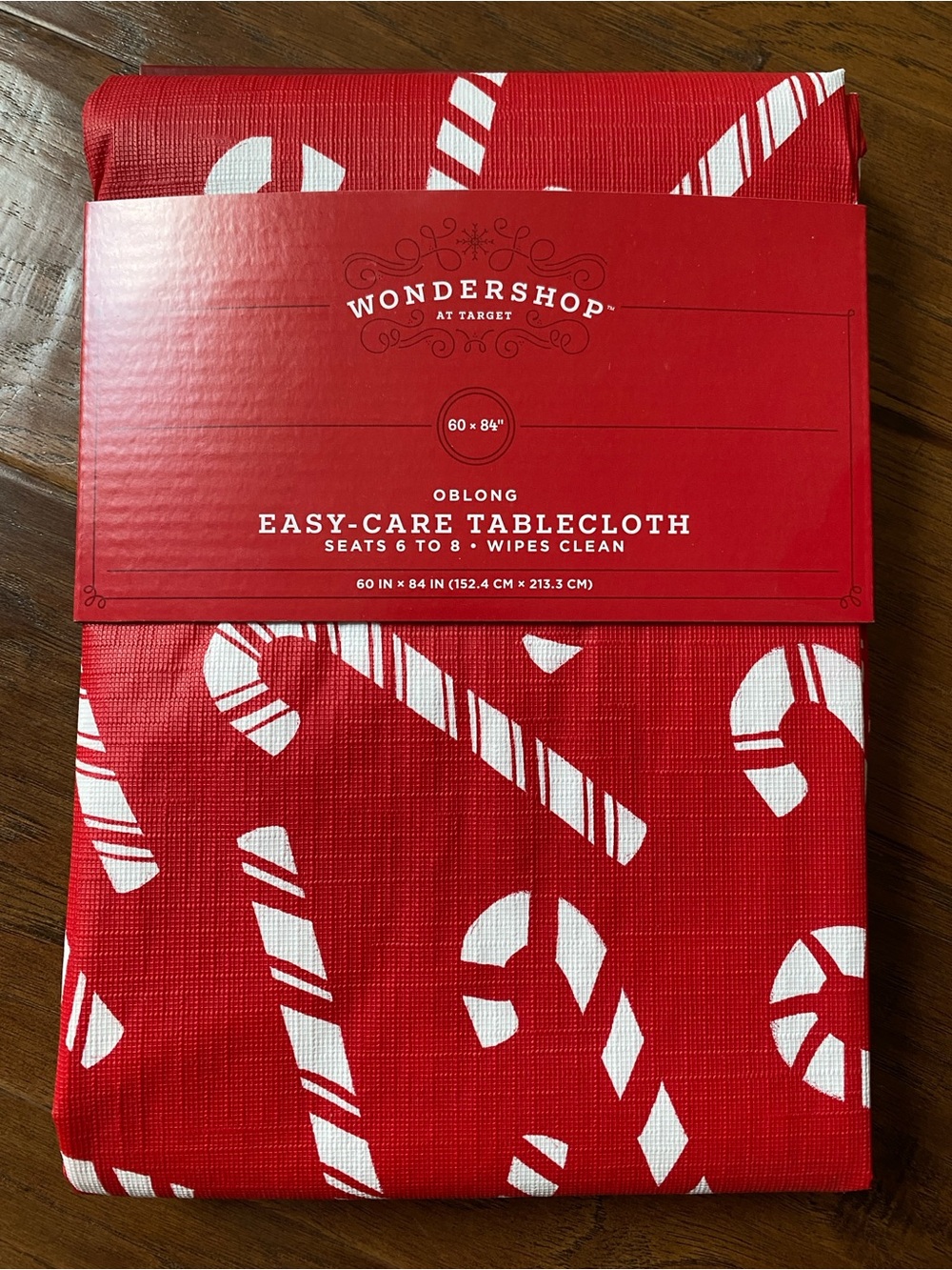 Wondershop at Target Oblong Easy Care Tablecloth 60x84 Candy Cane New